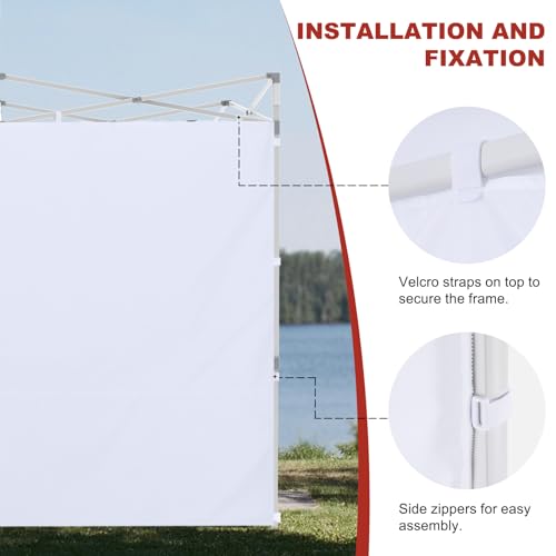 ABCCANOPY Instant Canopy SunWall 10x10 FT, 1 Pack Sidewall Only, No Frame or Top, Beige - color: beige, size: 10x10