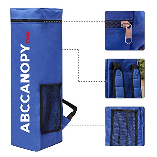 ABCCANOPY Outdoor Pop Up Canopy 10x10 Beach Camping Canopy with 1 Sun Wall, Bonus Backpack Bag, Stakes and Ropes, Sky Blue - color: Azure Blue, size: 10x10