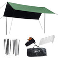 Wind Tour Portable Multifunctional Outdoor Camping Traveling Awning Backpacking Tarp Sunshade Lightweight UV Protection and PU 3000mm Waterproof Rain Fly Tarp Shelter (118 * 177 inches) - size: 118×177 inches