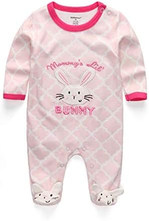 Kiddiezoom Baby and Toddler Boys'Snug Fit Footed One-Piece Romper Jumpsuit Cotton Cotton Footed Outfit