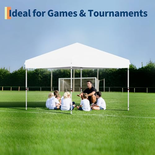 10x10 Pop Up Canopy Tent Outdoor Canopy with 4 Removable Sidewalls One-Person Set Up Heavy Duty Commercial Instant Tent Shelter-White - color: White, size: 10x10FT/4-Sidewall