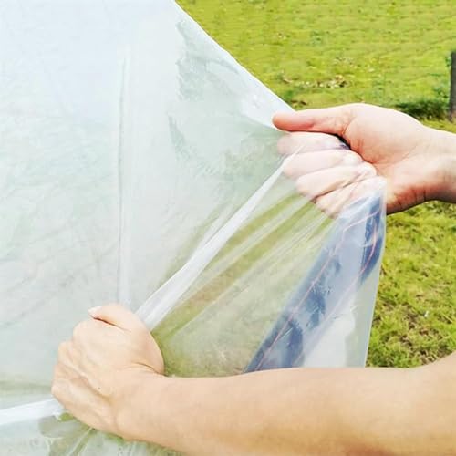 Waterproof Cover Clear Tarps 5x7 FT, Clear Tarp for Deck Porch Patio Canopy Outdoor Camping Ground Garden Furniture Cars Covers, PVC Heavy Duty Tarpaulin, with 10 Marbles Bundle and 1 Rolls Ropes - size: 5x7 FT