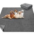 LOOBANI Non-Slip Washable Pee Pad for Dogs, 1 Pack Extra Large Reusable Dog Mat for Floor, Fast Absorbent Pet Whelping Pads, Puppy Playpen Mat for Incontinence, Housebreaking, Crate, 52x82in, Gray - size: 52"*82"(Pack of 1) Gray