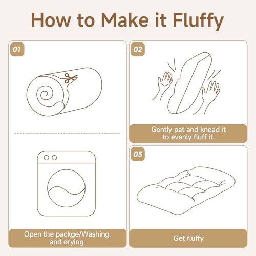 Washable Dog Bed Mat Soft Dog Crate Pad Fluffy Pet Kennel Beds Sleeping Mattress with Non-Slip Bottom for Large Jumbo Medium Small Dogs, 47 x 29 Inch, Brown - color: Brown, size: 47.00" x 29.00" x 1.50"