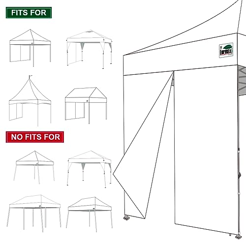 Eurmax USA 10FT Instant Canopy SunWall with Middle Zipper, Removeable Sidewall for Pop Up Canopy Tent,1 Pack Wall Only (Grey) - color: Gray, size: 10x6.7ft