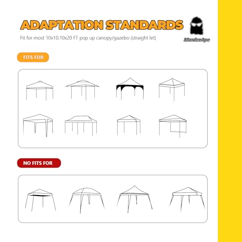 Clear Sidewall Splicing Transparent Canopy Sunwall for 10x10 Pop Up Canopy (Black) - color: Black