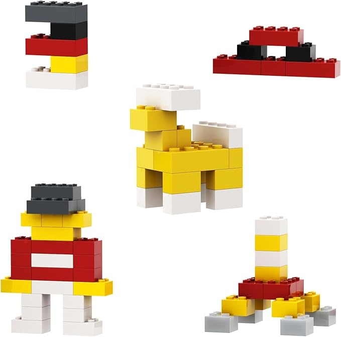 300 Piece Yellow Bricks Bulk Assortment Pack, Yellow Brick Accessories for Building with 12 Size, Compatible with Lego Parts and Pieces(Color: Yellow)