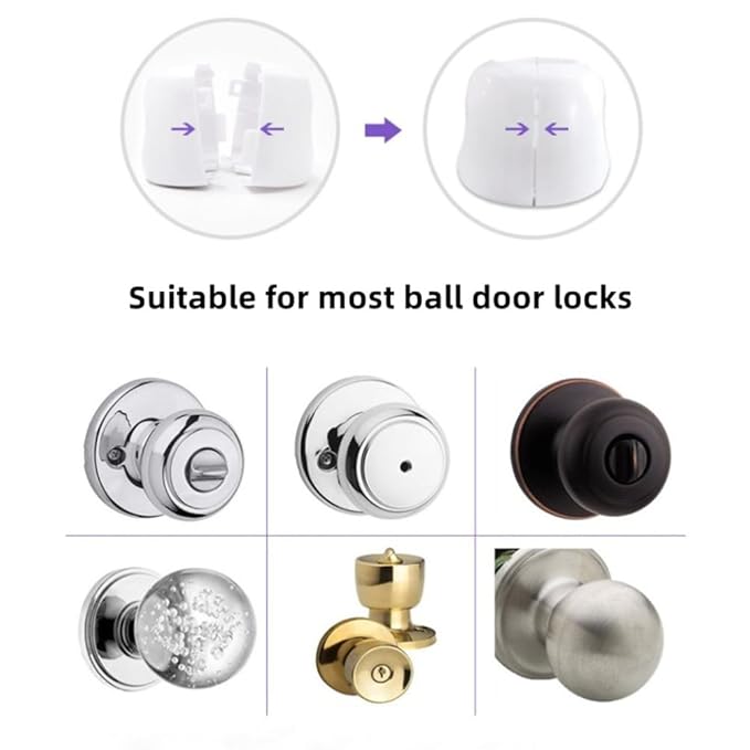 Door Handle Cover, 5pcs Safety Door Knob Covers Door Knob Locks Protector Child Room Anti Collision Safety Products