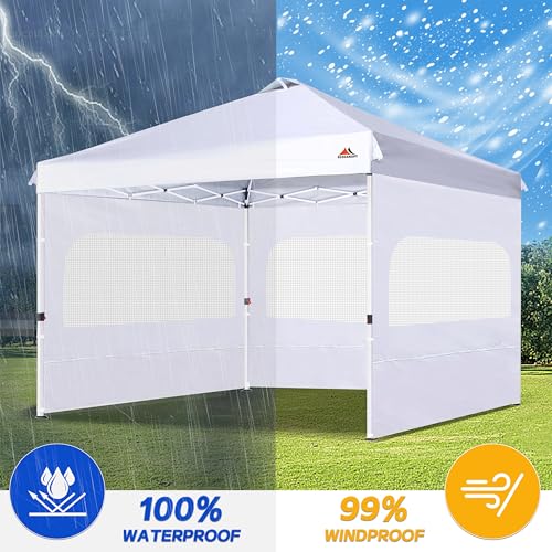 SCOCANOPY Sidewall for 12x12 Canopy Frame with Mesh Window and Zipper, 3 Pieces Sunwalls Only, (White) - color: White, size: 12X12