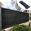 Royal Shade Custom Size 8' x 2' Black Fence Privacy Screen Windscreen Cover Netting Mesh Fabric Cloth - Cable Zip Ties Included (We Make Custom Size) - color: Black, size: 8' x 2' Customized Size