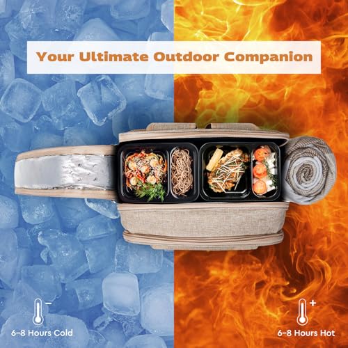 24L Insulated Picnic Basket Leak Proof Picnic Backpack for 2, Light Brown Camping Gifts, Cool Bridal Shower Gifts for Bride & Groom, Mr & Mrs, Anniversary Engagement Wedding for Newly Engaged Couples