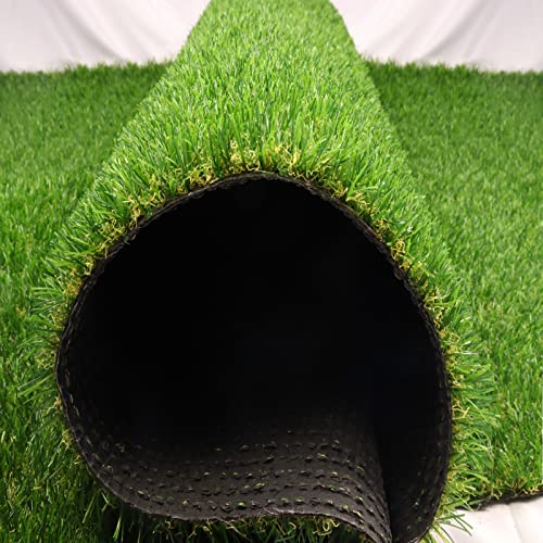 Weidear Artificial Grass 3 ft x 14 ft, 0.8 inch Fake Grass Mat, 4 Tones Synthetic Turf Rug, Indoor Outdoor Turf Grass for Dogs Pets/Patio Lawn Landscape Garden, Customized Sizes - size: 3X14ft