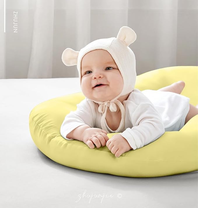 Baby Lounger for Newborn 0-18 Months, Bionic Design Infant Floor Seats & Loungers for Home and Travel, Soft Organic Cotton Baby Lounger, Newborn Babies Shower Gifts