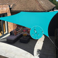 Windscreen4less 5'x6' Waterproof Sun Shade Sail Rectangle Shade Canopy Cover UV Block for Backyard Patio Deck Balcony Pergola Garden (Turquoise) - color: Turquoise, size: 5' x 6'