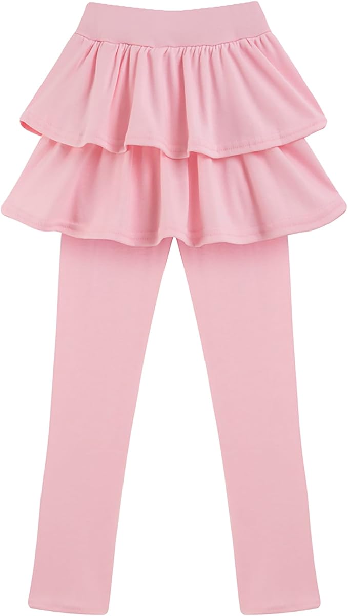 Girls School Uniform Pants Leggings with Skirts Stretch Warm Jegging 4-12 Years