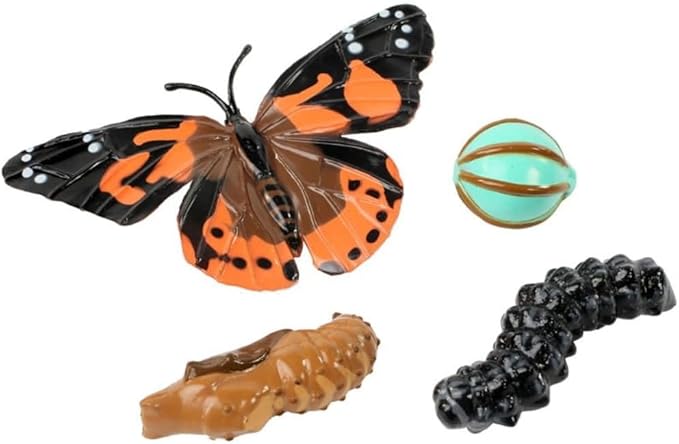 Insect Lore Bug Camp Bundle - Butterfly Kit with 5 Live Caterpillars, Ladybug Land with 1 Tube Live Larvae, Ant Mountain with 1 Tube Live Western Harvester Ants - Bonus Life Cycle Figurines & More