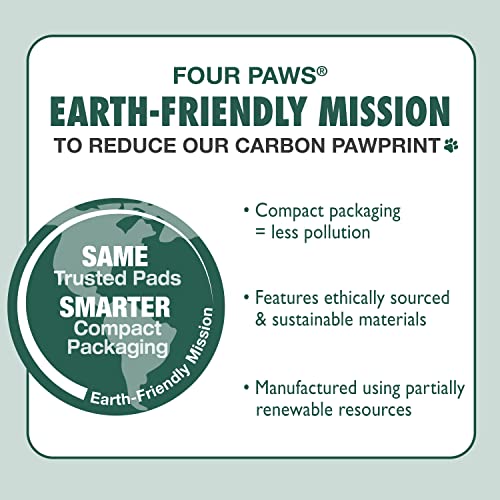 Four Paws Wee-Wee Ultimate Attractant Dog Pee Pads for Instinctive Training, Leak-Proof Floor Protection Dog & Puppy Quilted Potty Training Pads, Grass Scent, 22" x 23" (50 Count)