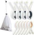 Beach Towel Clip, 10 PCS Cloth Pins, Quilt Drying Clip, Plastic Clothespins, Strong Grip Holder to Dry Laundry on Clothesline and Hanging Rack(6 Small and 4 Large Random Color)