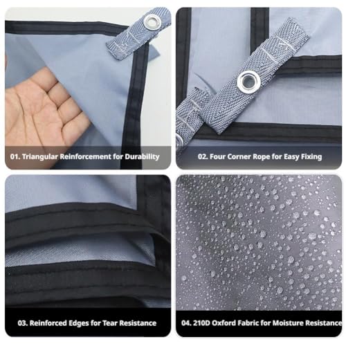 Ultralight Tent Footprint Waterproof Camping Tarp, 210D Portable Ground Sheet Mat with Carry Bag, Multi-Use Picnic Beach Blanket for Camping Backpacking Hiking (Gray) - color: Gray