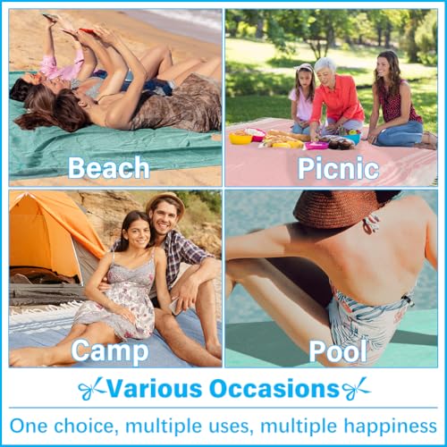 Oversized Turkish Beach Towel Blanket Cotton Polyester Blend Sandproof Towels Boho Woven Extra Large Big Sand Free Giant Throw Blankets Huge Picnic Camping Necessities Cloud For Adult Gifts 82x80 inch - color: Zzmtc Beige Cten, size: XXXL(88x82 IN,224x208