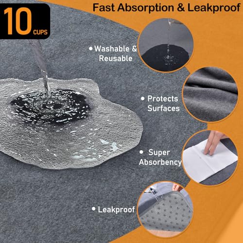 LOOBANI Non-Slip Washable Pee Pad for Dogs, 1 Pack Extra Large Reusable Dog Mat for Floor, Fast Absorbent Pet Whelping Pads, Puppy Playpen Mat for Incontinence, Housebreaking, Crate, 82x82in, Gray - size: 82"*82"(Pack of 1) Gray
