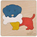EKOPLAY’s Wooden Puzzles for Kids, 4 Piece Jigsaw Puzzle for Pre-School Kids, Learning Educational Toys Gifts for Boys Girls. Animal Puzzles Sets, Pets Dog with a Bone. Age 3+ Years.
