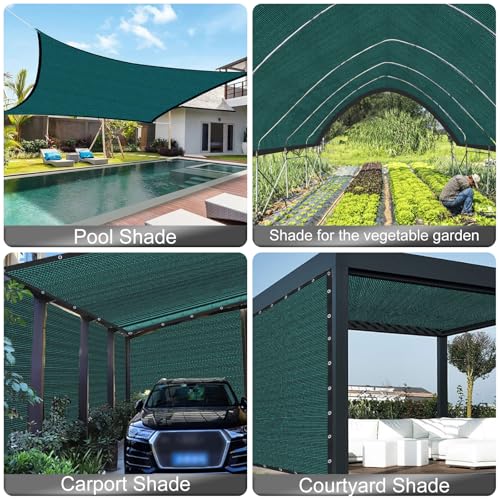 80% Garden Shade Cloth Sun Shade Fabric – UV Resistant Durable Sunblock Netting for Plants,Outdoor Patio,and Greenhouse Coverage[Green 8×12FT] - size: 8×12FT