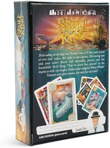 Grandpa Beck's Games Skull King - The Ultimate Pirate Trick Taking Card Game | Fun Strategy Game for Friends, Family, Game Night | from The Creators of Cover Your Assets | 2-8 Players Ages 8+
