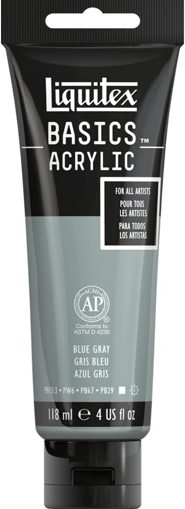 Liquitex BASICS Acrylic Paint, 118ml (4-oz) Tube, Blue Gray