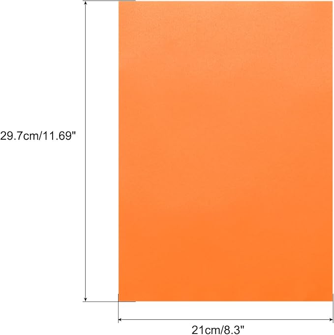 MECCANIXITY Colored Vellum Paper, 40 Sheet Orange Transparency 11.7 x 8.2 Printable Vellum Paper, Translucent Vellum Sheets for Printing Wedding Invitations, Ink Jet Laser Printer