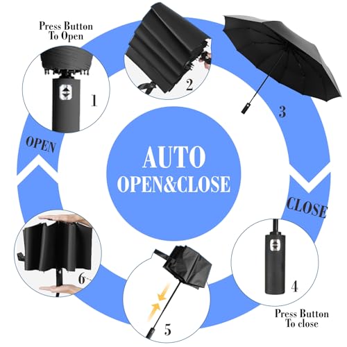 UPF 50+ Beach Umbrella with Adjustable Universal Clamp - style: Auto/XL