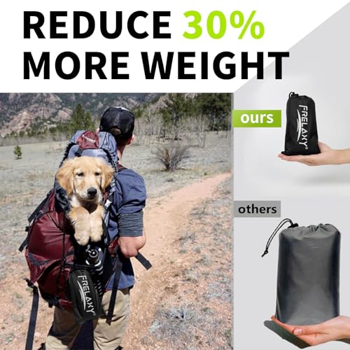 Frelaxy Tent Footprint, Waterproof Camping Tarp, Durable Tent Floor to Elevate Your Camping, Hiking, Backpacking, Hammock, Beach Experience - color: Black, size: 2-3 Person—71'' x 80''