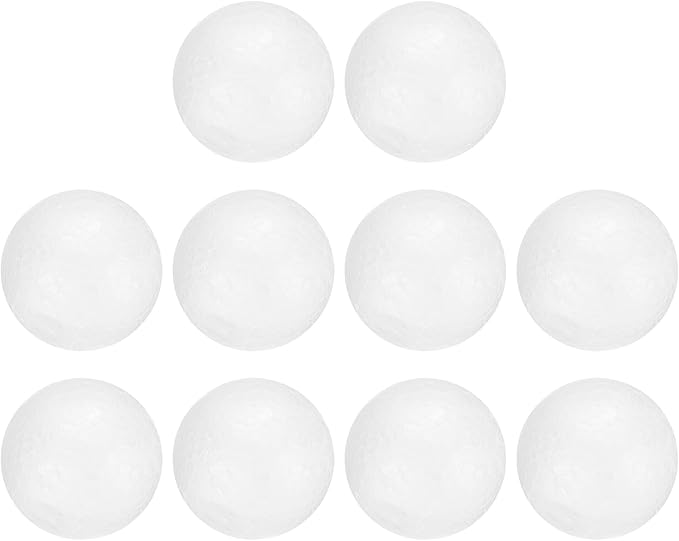 uxcell 15 Pcs White Foam Balls, 2.4 Inch Polystyrene Craft Foam Balls Solid Round Ball for Art, Household, DIY, Party Decorations
