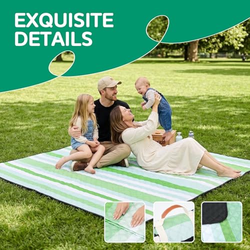 Waterproof Beach Blanket Picnic Outdoor Camping Mat Smokeless Men Guy Christmas Birthday Cool Ideas Best Friend Teacher Co Worker Boss Manager Unique Retirement Retired Appreciation Adult - color: Multi Blue