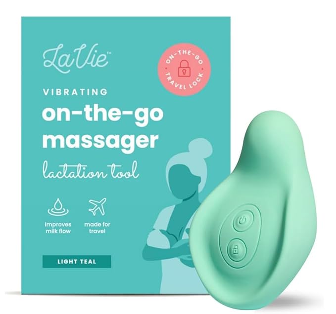 LaVie On The Go Lactation Massager for Breastfeeding, Nursing, Pumping, Support for Clogged Ducts, Mastitis, Engorgement During Travel