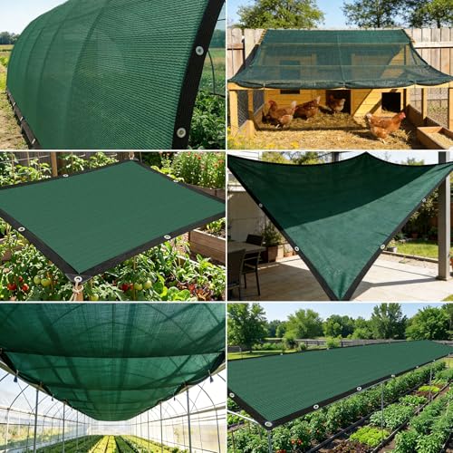 80% Sun Shade Cloth,Pergola Shade Cover Canopy with Grommets,Sun Screen Fabric Tarp for Patio,Outdoor,Garden,Backyard[Green5×10FT] - size: 5×10FT