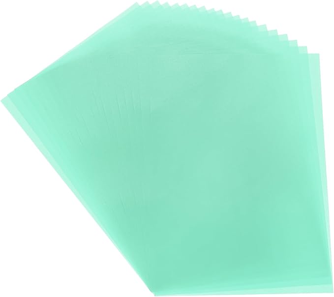MECCANIXITY Colored Vellum Paper, 50 Sheet Sky Blue Transparency 11.7 x 8.2 Printable Vellum Paper, Translucent Vellum Sheets for Printing Wedding Invitations, Ink Jet Laser Printer