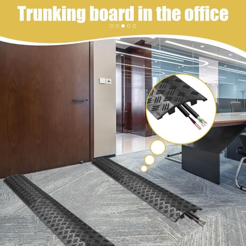 Hose Protector Ramp - Heavy Duty Bump, Cable Bridge, Outdoor Cover | Waterproof Driveway Barrier with Slip Resistant for Road Gravel Garden Sidewalk Garage Path Asphalt Traffic Cord Line Protection