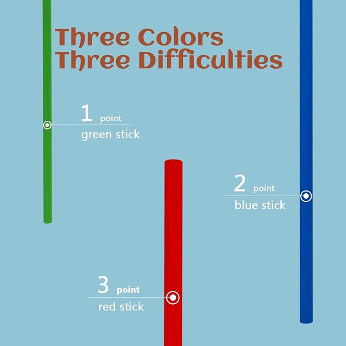 Keep It Steady Fun Family Games for Kids and Adults - Balance & Patience Training - Wooden Stick Toys for Creative Kids Games