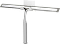 Shower Squeegee for Glass Doors, Squeegee for Shower Glass, Bathroom with Hook, Stainless Steel, 12-Inch Wide Blade for Efficient Cleaning, Perfect for Shower Glass,Tile Walls and Mirrors, Chrome