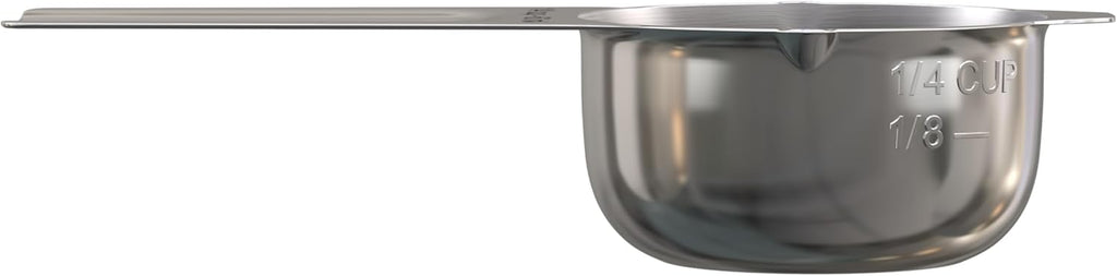 Color Up ¼ Cup Measuring Cup (60 ml) – Premium Chrome Stainless Steel, Accurate for Wet & Dry Ingredients, Embossed Markings, Easy-Pour Spouts, Dishwasher-Safe, Kitchen Essential