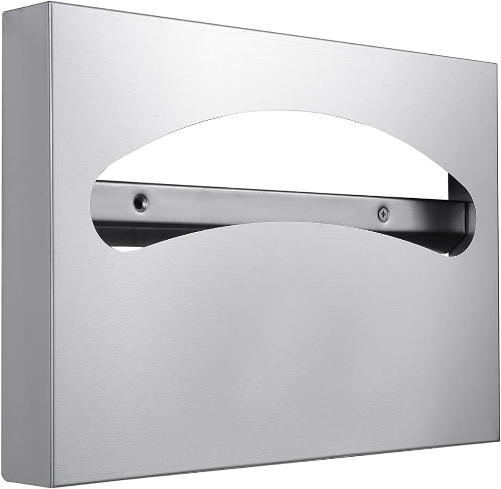 Commercial Toilet Seat Cover Dispenser - Wall Mount 304 Stainless Steel Holder - 250 Capacity for Disposable Covers - Public Restroom Bathroom Essential Fixture