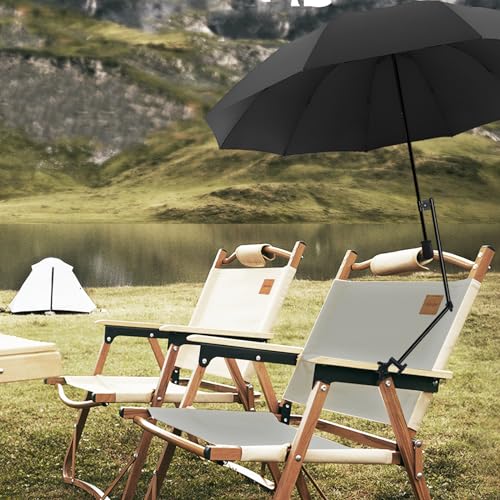 XLINGZA UPF 50+ Beach Umbrella with Adjustable Universal Clamp - style: Manual/L