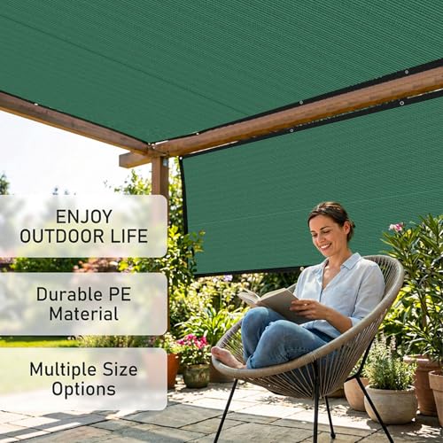 80% Garden Shade Cloth Sun Shade Fabric – UV Resistant Durable Sunblock Netting for Plants,Outdoor Patio,and Greenhouse Coverage[Green 10×10FT] - size: 10×10FT