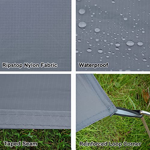 GEERTOP Portable Waterproof Tent Footprints Lightweight Camping Tent Ground Sheet Mat Sunshade Shelter for Outdoor Backpacking Hiking Picnic Travel - size: 2'11'' X 6'11''
