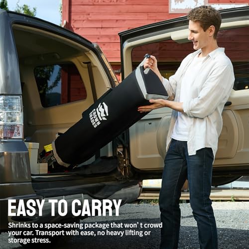 CROWN SHADES 10x10 Pop up Canopy Tent Instant Canopy with 150D Silver Coated Fabric Including 2 Half Sidewalls, 4 Ropes, 8 Stakes, 4 Weight Bags, STO 'N Go Bag, Grid Grey - color: Grid Gray
