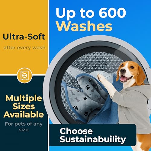 GREEN LIFESTYLE Washable Pee Pads for Dogs - Waterproof Reusable Puppy Pads with Anti-Slip Backing, Pet Training Pad for Puppy Playpen, Crate, Whelping Box, Potty Training (Pack of 2 - 48x48) - size: 48x48