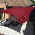 Windscreen4less 5'x5' Waterproof Sun Shade Sail Rectangle Shade Canopy Cover UV Block for Backyard Patio Deck Balcony Pergola Garden (Red) - color: Red, size: 5' x 5'