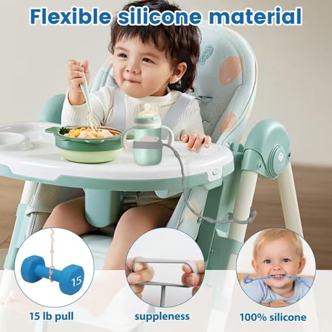 Toy Straps for Baby,RTMOK Silicone Setpacifier Clip,Applies to Car Seat Toy,Teether Toy,High Chair,Stroller Accessories,Baby Toy Clips,Cribs,Rocking Chair