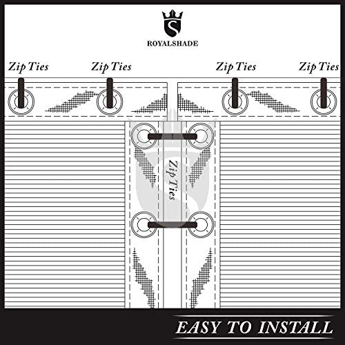 Royal Shade 4' x 12' Green Fence Privacy Screen Windscreen Cover Netting Mesh Fabric Cloth - Cable Zip Ties Included (We Make Custom Size) - color: Green, size: 0 4' x 1 2'